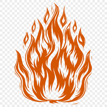 A stylized illustration of flames in vector format, suitable for various design applications.