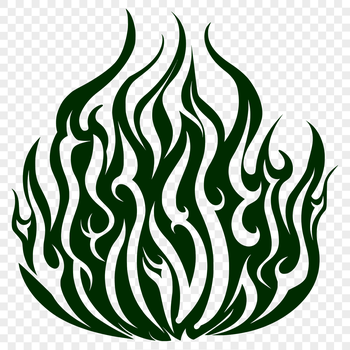 A flame design created as a scalable graphic for digital applications.