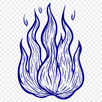 A stylized illustration of flames in vector form, suitable for various design applications.