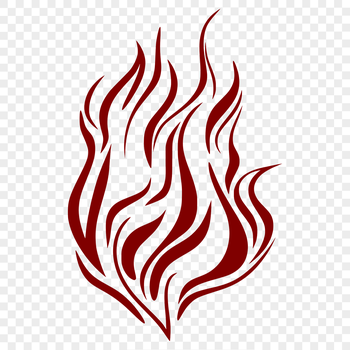 A set of stylized flames in vector format, ideal for digital designs and cutting projects.