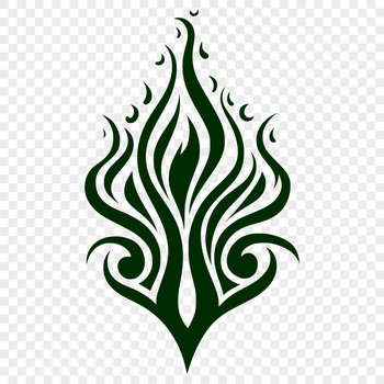 A simple flame shape made from vector lines for use in graphic design.