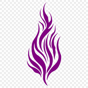 A stylized illustration of flames with varying shapes and textures, suitable for vector design projects.