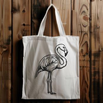 A single flamingo bird standing on one leg in a natural habitat.