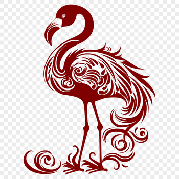 A high-quality vector illustration of a flamingo in full body pose, suitable for various design applications.