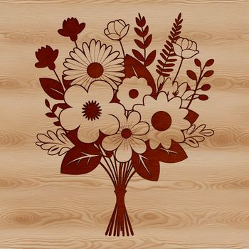 A beautifully designed bouquet of flowers in a variety of colors, ideal for wedding decorations or Mother's Day gift-giving.