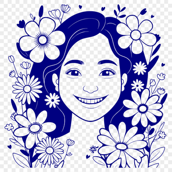 A high-quality graphic representation of a woman designed as a vector art, suitable for various digital applications.