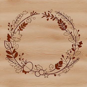 A vector floral wreath design for digital projects.