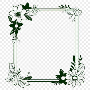 A digital vector frame illustration for crafting and design purposes.