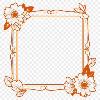 A customizable floral border design with a decorative frame.