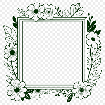 A simple, geometric frame design suitable for various applications including clip art and vector design.