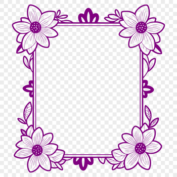 A high-quality digital frame design with ornate details and floral patterns, suitable for vector art projects.