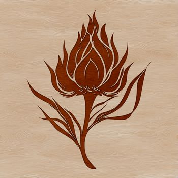 A realistic illustration of a wild flower in bloom, suitable for digital designs and projects.