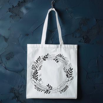 A digital floral wreath design in vector format, suitable for cutting machines and laser cutters.