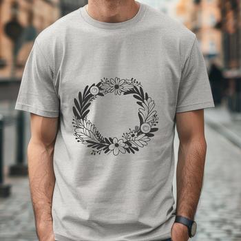 A vector art illustration of a decorative wreath, suitable for various digital and printing applications.