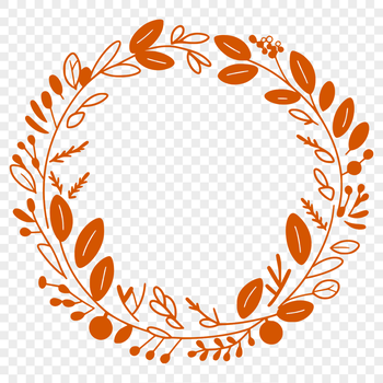 Decorative wreath illustration available in editable SVG format.