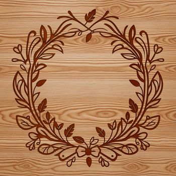 An editable SVG wreath illustration suitable for various applications.
