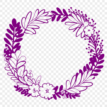 Floral SVG wreath design for crafting and DIY projects.