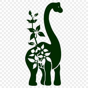 Prehistoric Brachiosaurus dinosaur illustration in full body pose.