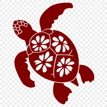 An illustration of a sea turtle in full body pose, suitable for various design projects.