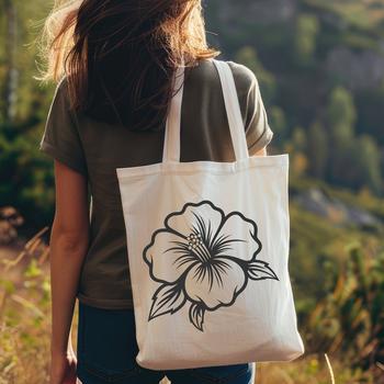 A stylized illustration of a hibiscus flower in bloom, suitable for graphic design projects.