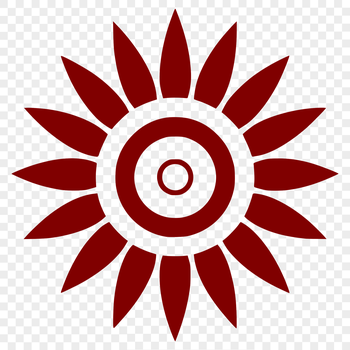 A simple floral design featuring a sunflower in a classic style.