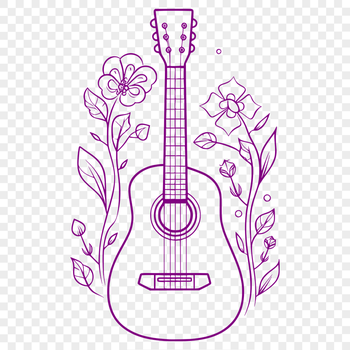 Free Beautiful Guitar Decal