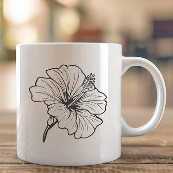 Hibiscus flower illustration in vector format
