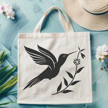 A colorful hummingbird in full body with intricate details, suitable for vector art designs.