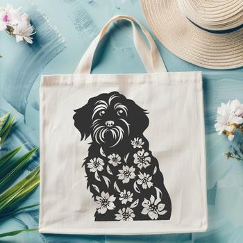 Floral Havanese - Glowforge PNG