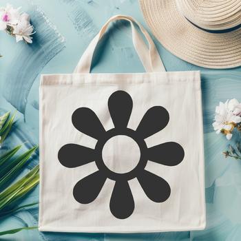 A simple line drawing of a sunflower with petals and center detail, suitable for vector art and digital design projects.
