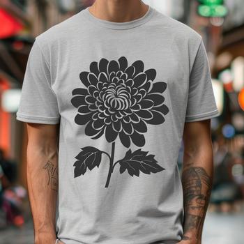 A simple illustration of a Chrysanthemum flower, suitable for gardening and floral design projects.