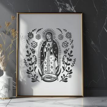 Artistic Our Lady Of Guadalupe Template