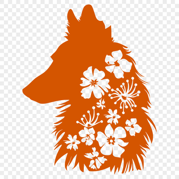 A high-quality illustration of a Shetland Sheepdog's head, suitable for vector graphics and design projects.