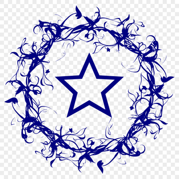 A geometric star symbol used as a clip art design, suitable for various digital applications.