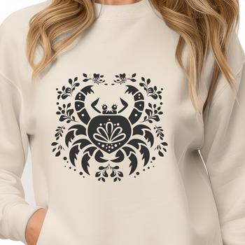 Ornate Crab In SVG & DXF