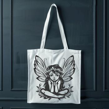 A mythical creature depicted in full body, surrounded by floral elements, perfect for fairy tale-inspired designs.