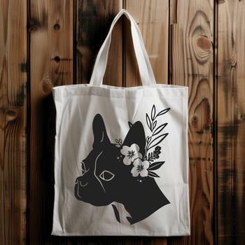 A illustration of a Boston Terrier's head, suitable as a vector design for personal or commercial projects.