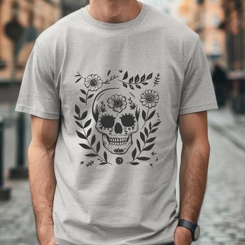 Floral Skull - DXF Format