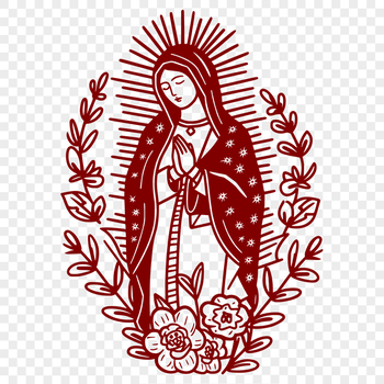 Creative Virgin Mary Illustration