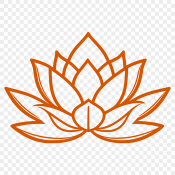A stylized illustration of the sacred lotus flower, used in various cultures for its symbolic meaning.