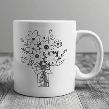 A delicate floral bouquet designed with intricate details, perfect for wedding decorations or Mother's Day gifts.