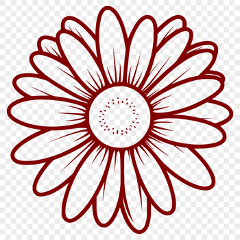 A single white daisy flower with yellow center in vector format.