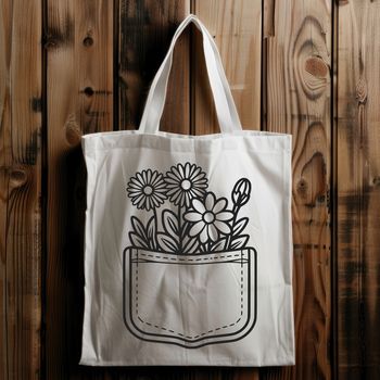 A vector design of a wild flower pocket, ideal for crafting and DIY projects.