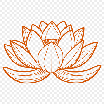 Lotus flower illustration in vector format with intricate details, suitable for various design applications.