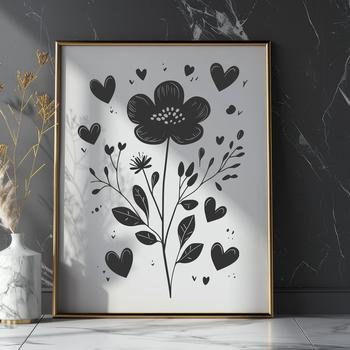 An illustration of a delicate wild flower design suitable for commercial or personal projects.