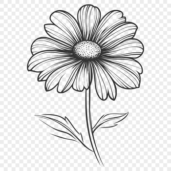 A stylized illustration of a wild flower in full bloom, suitable for vector design projects.