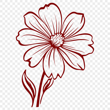 A detailed illustration of a wildflower in bloom, suitable for various design projects.