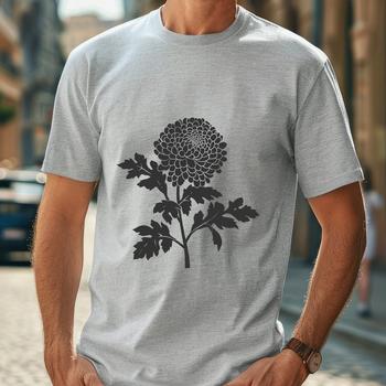 A detailed illustration of a chrysanthemum flower with intricate details, ideal for vector graphics design.