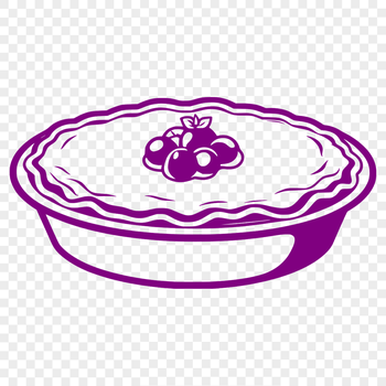 A digital illustration of a traditional dessert pie with a crust and fillings.