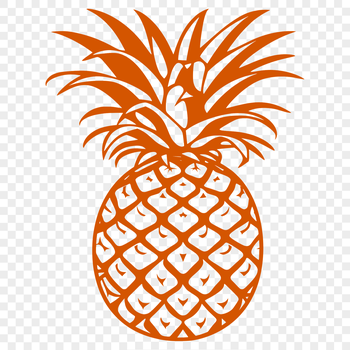 A stylized illustration of a pineapple fruit, suitable for commercial or personal use in various design projects.